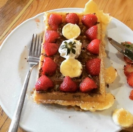 nutella on a belgian waffle